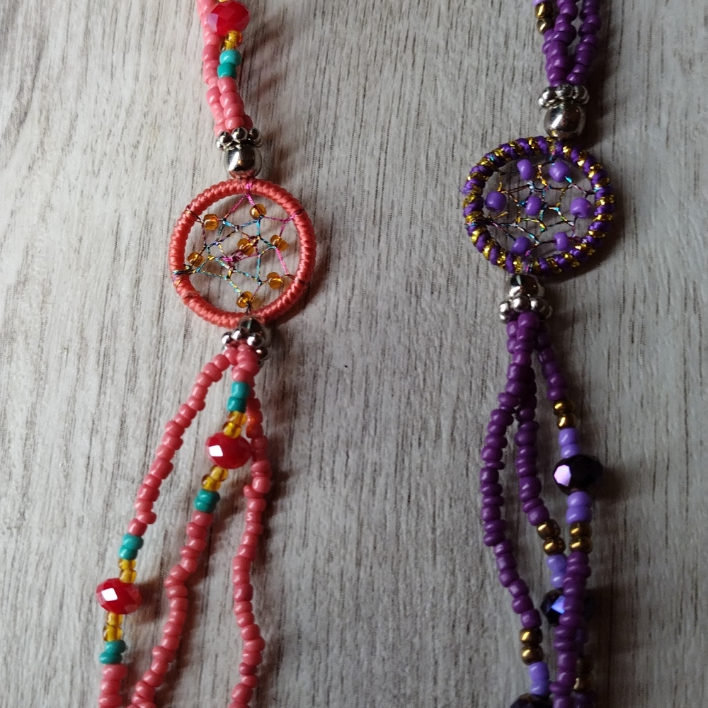 Two dreamcatcher beaded bracelets